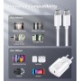 Cargador 25W de USB C con Cable de Carga USB - C, Carga Rápida para i-Phone 16/16 Pro/16 Pro Max/16 Plus/15, iPad Pro/Mini/Air,