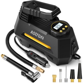 AstroAI Inflador Ruedas Coche 12V Inflado Rápido, Compresor Aire Portátil, Compresor Aire Coche, Hinchador Ruedas Coche con