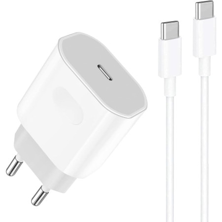 Cargador 40W USB C de Carga Rápida para iPhone 16/16 Pro/16 Pro Max/16 Plus/15/15 Plus/iPad Pro/iPad Air, con Cable de 2M