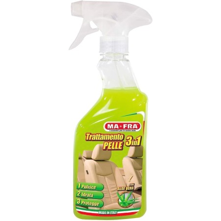 Mafra, Tratamiento Para el Cuero 3en1, Limpia, Hidrata y Protege las Superficies Interiores del Coche, Con Aloe Vera y Ceras
