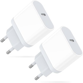 Cargador USB C, 2-Pack Enchufe Rapida Para iPhone 16/16 Pro/16 Pro Max/16 Plus/15/14/13/12/11/8/XS/XR/SE, Airpods, Lynban 20W