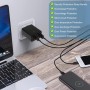 Cargador USB, Adaptador de Carga USB de 4 Puertos con Cargador Rápido Inteligente QC 3.0 de 33W, Enchufe de Corriente USB