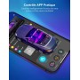 Govee Luces LED Coche, 4 * 22CM RGB Tiras LED Soporta Bluetooth App y Caja de Control, 16 Millones de Colores de DIY con Modo de