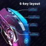 AIEACH-ratón inalámbrico recargable con Bluetooth para videojuegos, Mo
