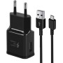 Cargador para Samsung Cargador Rápido Adaptador de Corriente USB con Cable Micro USB 1.5M Compatible con Samsung Galaxy S7 S7