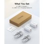 RAVIAD Cargador USB C Carga Rapida 20W, 2Pcs USB C Enchufe Rapido 2-Puerto y Cable Tipo C Carga Rapida 2M, Carga Rapida Tipo C