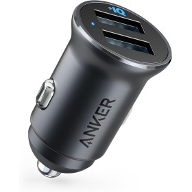 Anker 320 (24W II), Mini Cargador de Coche, USB Dual-Puerto 4.8A con luz LED, para iPhone13/12/11/XR/Xs, iPad Pro/Air 2/Mini,