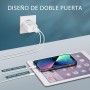 20W 2-Puerto Carga Rapida Cargador para iPhone 14 13 12 11 Pro MAX Plus Mini SE XS XR X 8 7, iPad, Airpods, USB-C USB-A Rapido