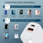 20W 2-Puerto Carga Rapida Cargador para iPhone 14 13 12 11 Pro MAX Plus Mini SE XS XR X 8 7, iPad, Airpods, USB-C USB-A Rapido