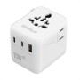 Adaptador Enchufe Universal Cargador Viaje, 5 in 1 Travel Adapter Internacional con 1 USB 2 Tipo C, 1 Toma Mundial y Toma US/JP,