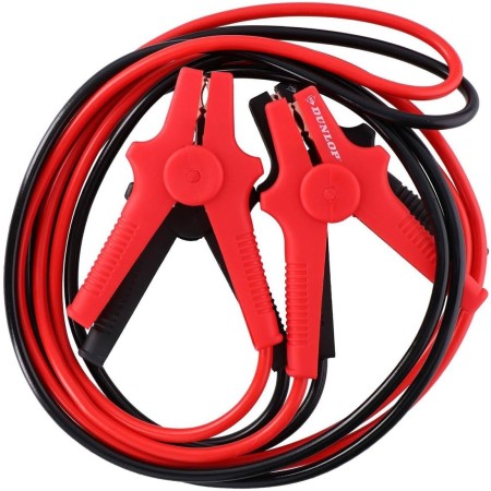 Dunlop Pinzas Batería Coche 16 mm² x 3 m - Pinzas Cocodrilo para Emergencias - Incluye Bolsa de Transporte - Certificado TÜV