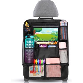 Diboniur Organizador Asiento Coche, Protectores de Asiento para Coche con 10 Bolsillos, Organizador Asiento Trasero Niños para