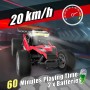 KINSAM Coche Teledirigido RC con Luz, 1/18 con 2 Baterías 60Min Play,20km/H Acelerador Proporcional Completo, para Niños 6-16