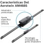Bosch Aerotwin AM468S Limpiaparabrisas Frontal - Set de Escobillas de Recambio para una mayor seguridad en la conducción, con