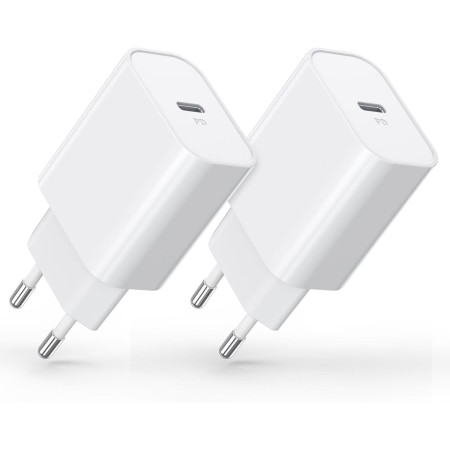 30W Cargador USB C, 3-Pack Tipo C Enchufe, PD3.0 Cargador Carga Rapida, Cabezal Adaptador Corriente Charger USB-C para i-Phone,