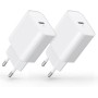 30W Cargador USB C, 3-Pack Tipo C Enchufe, PD3.0 Cargador Carga Rapida, Cabezal Adaptador Corriente Charger USB-C para i-Phone,