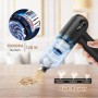 Aspirador De Mano, 15000 Pa Potente Aspiradora Coche, 4 En 1 Aspirador Y Soplador De Polvo Ligero, Pantalla Led, Mini Aspirador