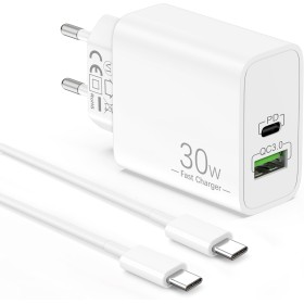 30W USB C Cargador para iPhone 16/15 Pro MAX Plus 16e, iPad Pro/Air, iPad 10th Generación, Accesorios Rapida Cargador Carga