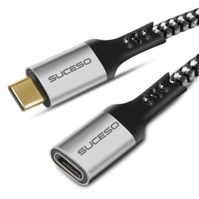 SUCESO Cable Extensión USB C 3.2 Gen 2 10Gbps Alargador Macho a Hembra Thunderbolt 3 100W Carga 4K@@60Hz Transmisión de Vídeo
