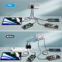 2-Pack Cargador USB C, Cargador Phone Carga Rapida PD 3.0, Enchufe Cargador de 4-Puerto, Adaptador de Cargador Múltiple Tipo-C
