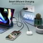 2-Pack Cargador USB C, Cargador Phone Carga Rapida PD 3.0, Enchufe Cargador de 4-Puerto, Adaptador de Cargador Múltiple Tipo-C