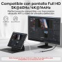 Cable de extensión USB C,1M 20 Gbps/240 W/5K@60Hz extensor USB C 3.2,4K@144Hz,cable de extensión de video tipo C macho@hembra