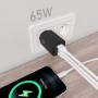CARGADOR AISENS GAN 65W 2XUSB-C PD3.0 QC4.0 1XUSB-A QC3.0 NEGRO