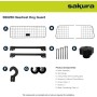 Sakura SS5259 - Barrera Protectora de Coche para Perros, para Reposacabezas, Colocación Sencilla en la Mayoría de Vehículos,