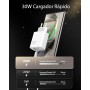 30W Cargador USB C Enchufe para iPhone 16 16e 15 14 13 12 11 Pro MAX Mini SE XS XR X, iPad Pro/Air, Galaxy, Pixel, 2-Puertos