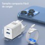 NOHON Cargador USB C Rapida：35W GAN Cargador USB C, Cargador Carga Rapida con 1M Cable Typ-C de 60W, 2-Puerto Enchufe USB C