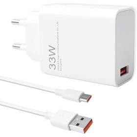 Cargador Xiaomi 33W Rápido con Cable USB Tipo C de 1M, Cargador de Pared para Xiaomi Redmi 14, 13, 12, 12t, 11, Note K60, K50,
