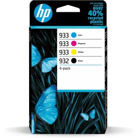 HP 932-933 6ZC71AE, Pack de 4, Cartuchos de Tinta Originales Negro, Cian, Magenta y Amarillo, compatible con impresoras de