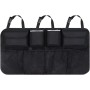 URAQT Organizador Maletero, Bolsas de Malla para Coche con 9 Bolsillos, Correa Ajustable y 3 Cinta de Fijación, Adecuado para