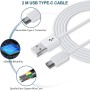 2 Pack Cargador Tipo C Carga Rapida, con Cable USB C 2M, Enchufe para Samsung Galaxy A54 A53 A51 A33 A20e A14 A13 M54 M53 M34