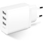 Cargador USB Multiple, Enchufe 5V-3.1A/2A/1A Con 3 Puertos 15.5W - Adaptador Compatible Con iPhone, Samsung, Tabletas, Lector
