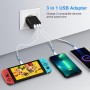 Cargador USB Multiple, Enchufe 5V-3.1A/2A/1A Con 3 Puertos 15.5W - Adaptador Compatible Con iPhone, Samsung, Tabletas, Lector