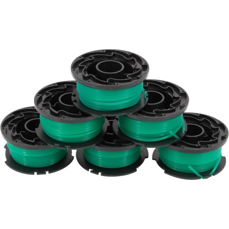 GNXfixt 6 bobinas de hilo para Black & Decker GL7033 GL8033 GL9035, longitud 6 m, de nailon, diámetro de 2 mm, color verde