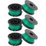 GNXfixt 6 bobinas de hilo para Black & Decker GL7033 GL8033 GL9035, longitud 6 m, de nailon, diámetro de 2 mm, color verde