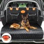 OneAmg Funda Coche Perro Protector Coche Perros Asiento Trasero con Ventana de Malla Visible, Bolsillo, Protección Lateral y