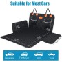 OneAmg Funda Coche Perro Protector Coche Perros Asiento Trasero con Ventana de Malla Visible, Bolsillo, Protección Lateral y