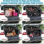 OneAmg Funda Coche Perro Protector Coche Perros Asiento Trasero con Ventana de Malla Visible, Bolsillo, Protección Lateral y