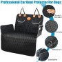 OneAmg Funda Coche Perro Protector Coche Perros Asiento Trasero con Ventana de Malla Visible, Bolsillo, Protección Lateral y