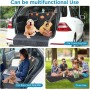 OneAmg Funda Coche Perro Protector Coche Perros Asiento Trasero con Ventana de Malla Visible, Bolsillo, Protección Lateral y