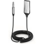 UGREEN Receptor Bluetooth 5.4 Adaptador Jack 3.5mm Aux Auxiliar Conector Audio Coche Manos Libres, Gris Oscuro