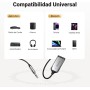 UGREEN Receptor Bluetooth 5.4 Adaptador Jack 3.5mm Aux Auxiliar Conector Audio Coche Manos Libres, Gris Oscuro