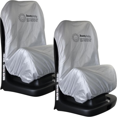 HOMYBABY® [x2] Funda Antitérmica Silla Coche Bebe Universal y Ajustable - Anti UV Protector Silla Coche - Cubre Sillita de Coche