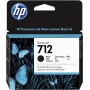 HP 712 3ED71A Negro, Cartucho de Tinta Original HP, de 80ml, de alta capacidad, para Impresoras Plotter de Gran Formato HP
