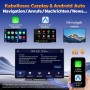 Volam Portátil Radio Coche con Inalámbrico A-pple Carplay & Android Auto,9 Pulgadas Autoradio Estéreo IPS Pantalla Táctil con