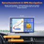 Volam Portátil Radio Coche con Inalámbrico A-pple Carplay & Android Auto,9 Pulgadas Autoradio Estéreo IPS Pantalla Táctil con
