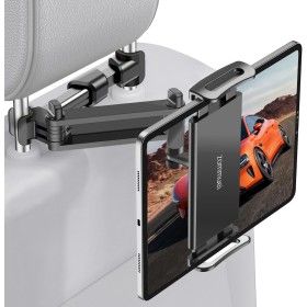 Zommuei Soporte Tablet Coche, Soporte Reposacabezas Asiento Trasero para automóvil 360°Rotación Soporte de Montaje Extensible